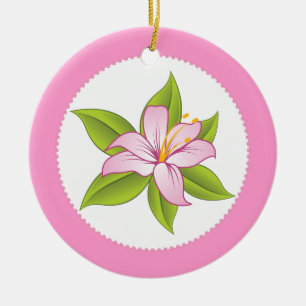 Stargazer rosa lily anpassningsbar ornament