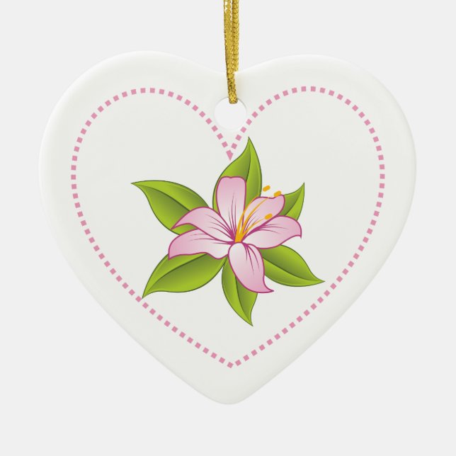 Stargazer rosa lily anpassningsbar ornament (Framsidan)