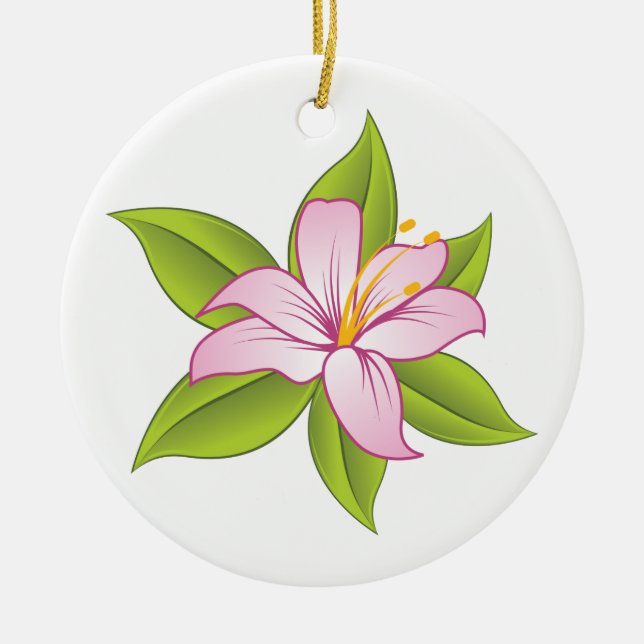 Stargazer rosa lily anpassningsbar ornament (Framsidan)