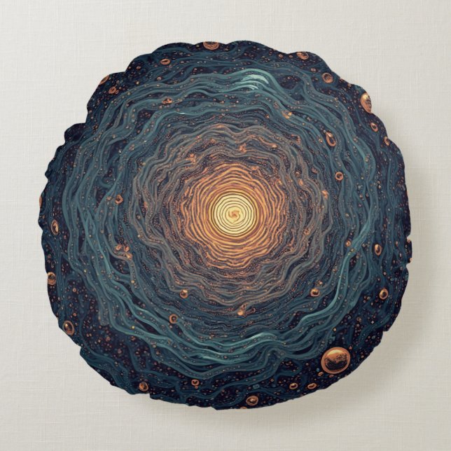 Stargazers Dream Pillow Rund Kudde (Framsidan)