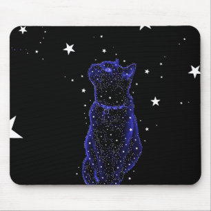 Stargazing katt Mousepad Musmatta