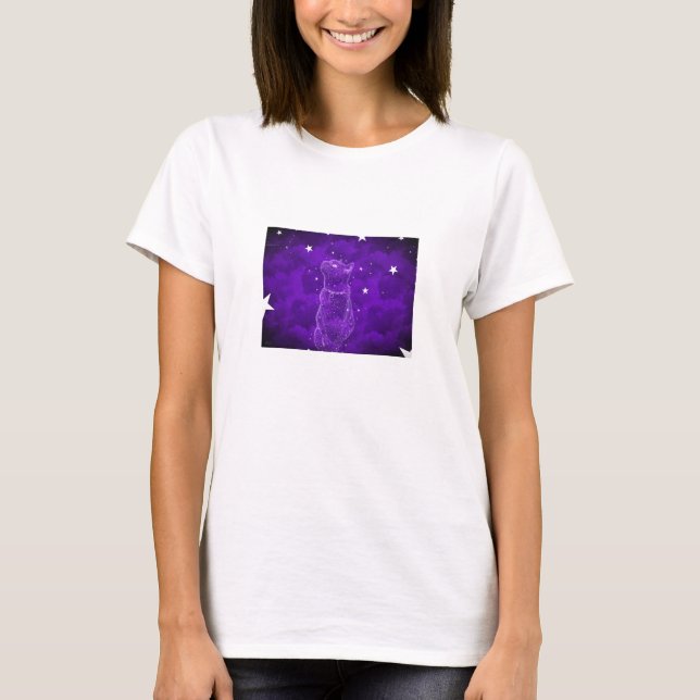 Stargazing kattt-skjorta tee (Framsida)