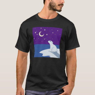 Stargazing polar björnungekonst t shirt