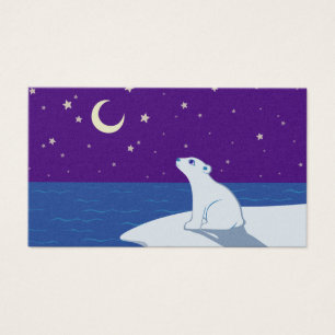 Stargazing polar björnungekonst visitkort