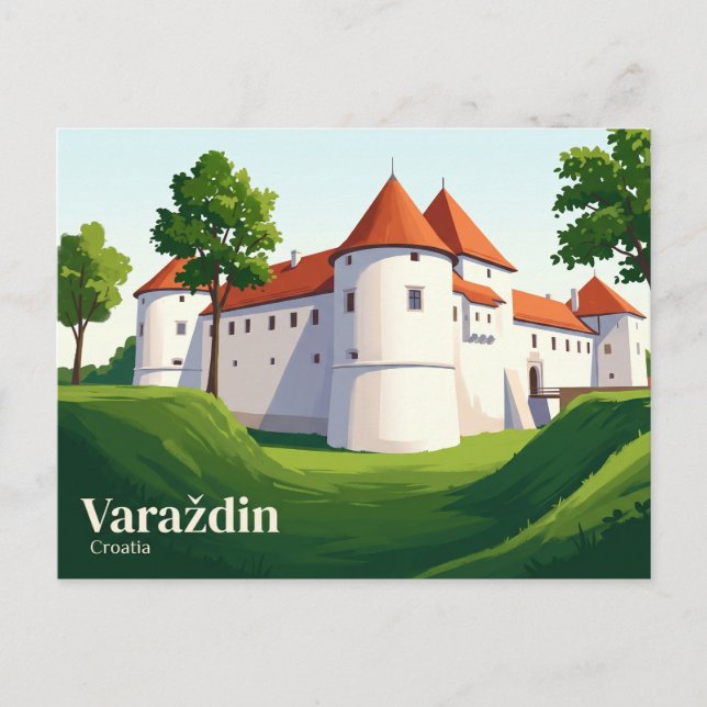 Stari Grad slott Kroatien Vykort (Framsida)