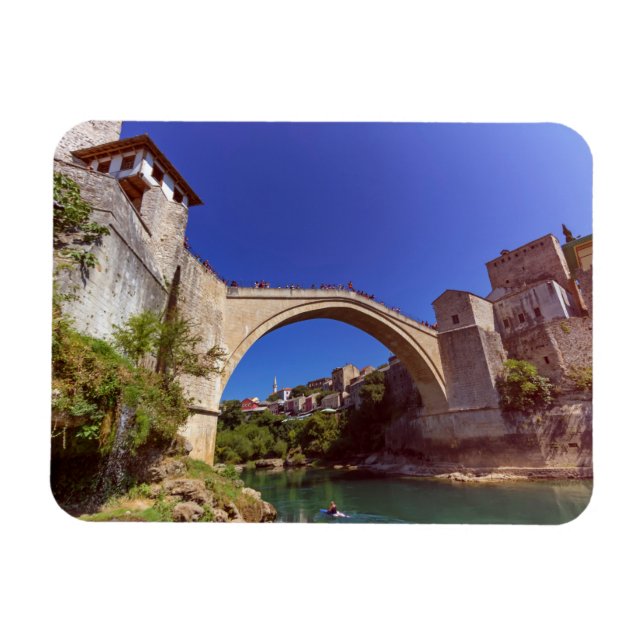 Stari Most, Mostar, Bosnien och Hercegovina Magnet (Horisontell)