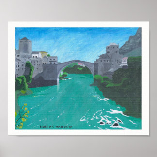 Stari Most, Mostar, Bosnien och Hercegovina Poster