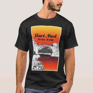 Stari Most Mostar Bridge Bosnien och Hercegovina T Shirt