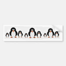 Staring Penguins Bumper Sticker Bildekal