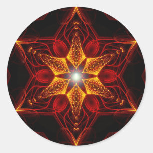 Staritual Fractal Runt Klistermärke
