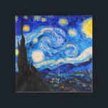 Starjkväll av Vincent Van Gogh Bricka<br><div class="desc">Vincent Van Gogh Starry Natt. Det här är ett gammalt mästerverk från huvudmålaren Vincent Van Gogh. Den här brans konstlandskapsmålning har vackert,  vibrerande,  mättat färg.  Vincent Van Gogh var en målare i post impressionist. Denna bild är offentlig</div>