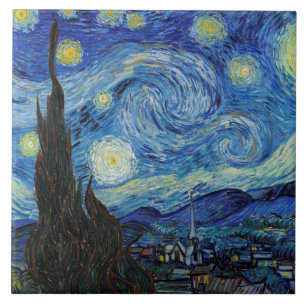 Starjkväll, Vincent van Gogh Kakelplatta