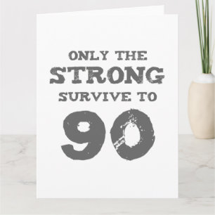 Stark 90:e födelsedag kort
