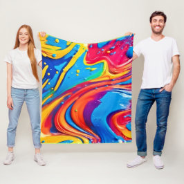 Stark Abstrakt Art Fleecefilt