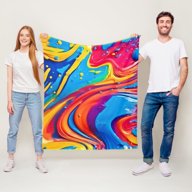 Stark Abstrakt Art Fleecefilt (På plats)