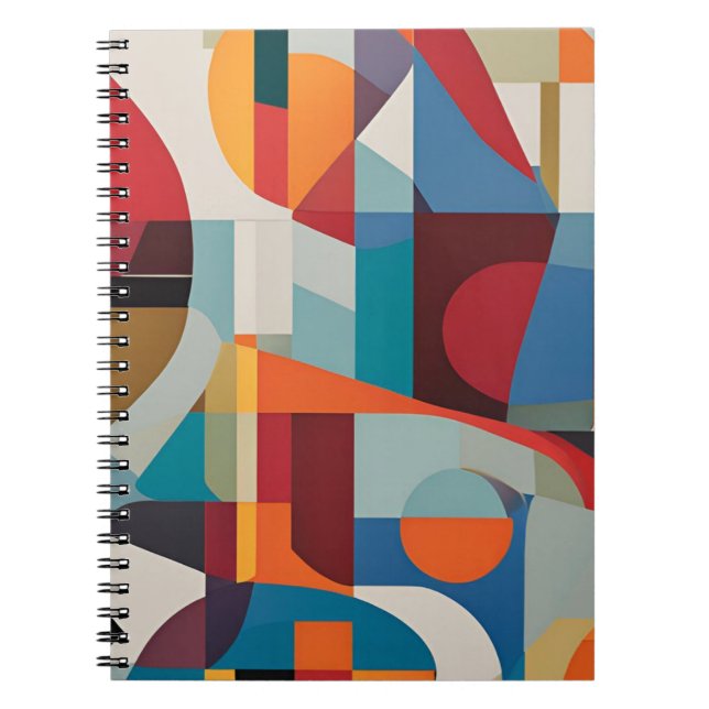 Stark Abstrakt Art - Uttrycklig och färgstark desi Anteckningsbok (Framsidan)
