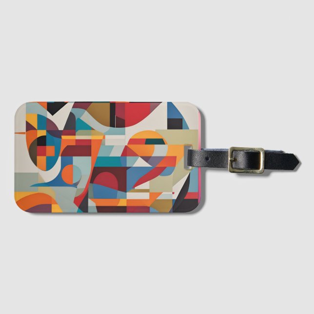 Stark Abstrakt Art - Uttrycklig och färgstark desi Bagagebricka (Framsida horisontal)