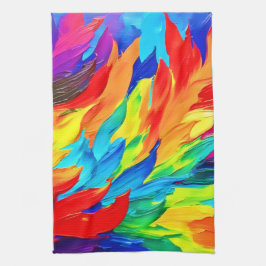 Stark Abstrakt-uttrycksmålning Kökshandduk