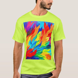 Stark Abstrakt-uttrycksmålning T Shirt