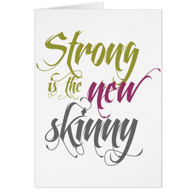 Stark är den nya smalan - skriva hälsningskort (Framsidan)