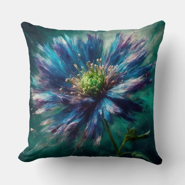 Stark Aster-Blommar Kudde (Framsida)