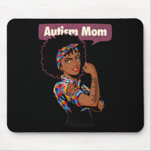 Stark autism Mamma-medvetande Afro Mor Black Woma Musmatta