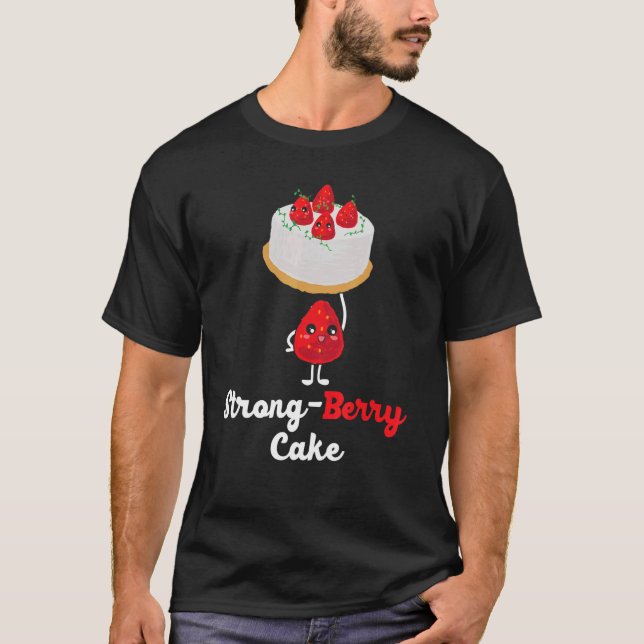 Stark Berry Cake Weightlifter Strawberry Picking T Shirt (Framsida)