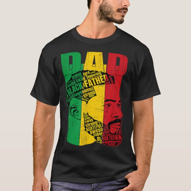 Stark Black Pappa Kung American T Shirt (Framsida)