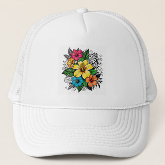 Stark Blommigt Baseball & Truckerkeps