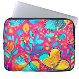 Stark Blommigt Heart Art Art Laptop Fodral