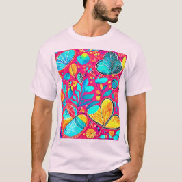 Stark Blommigt Heart Art Art T Shirt