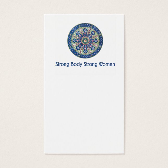 Stark Body Strong Woman Visitkort (Framsidan)