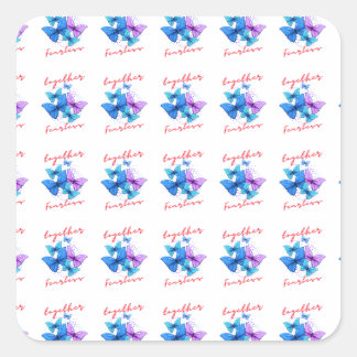 Stark Butterflies: En symbol för Hope and Transfor Fyrkantigt Klistermärke