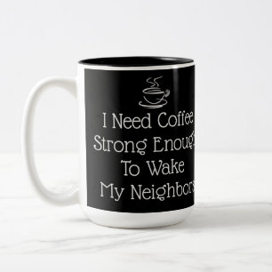 Stark Coffee Humor Två-Tonad Mugg