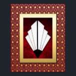 Stark Elegant Art Deco Poster. Poster<br><div class="desc">Om du väljer att ladda ned poster Walgreen-butiken din hämtning i olika storlekar och i olika struktur på mycket bra pris. Ibland med rabatt. Ett tips från min amerikanska vän. Se onlinen "Digital Printing" (Digital Printing) i Storbritannien. Jag verkligen hur det här poster ut. Jag skapat den röda bakgrunden och...</div>
