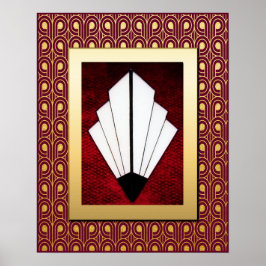 Stark Elegant Art Deco Poster. Poster