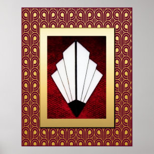 Stark Elegant Art Deco Poster. Poster