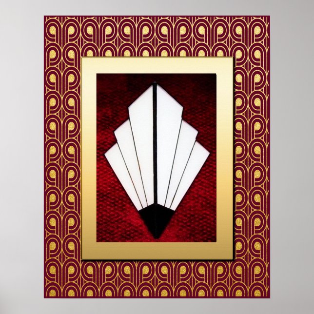 Stark Elegant Art Deco Poster. Poster (Framsidan)