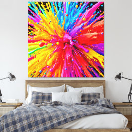 Stark energiförbrukning vid färgsprängning canvastryck