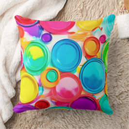 Stark färgpalettkonst kudde