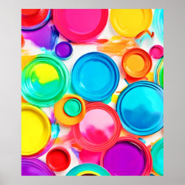 Stark färgpalettkonst poster