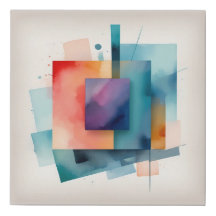 Stark färgstark Abstrakt Geometric Art Design