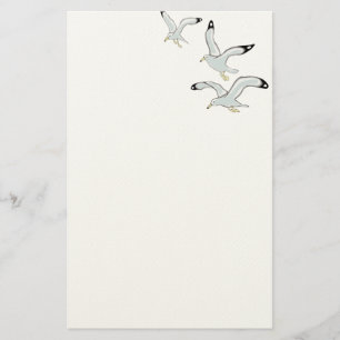 Stark Fiskmåsar Stationery Brevpapper
