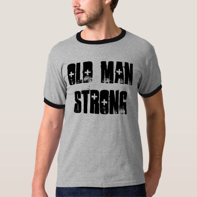 STARK GAMAL MAN -- RINGERUTSLAGSPLATS T-SHIRT (Framsida)