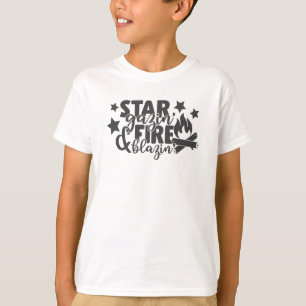 Stark Gazing Fire Blazing Coola Camping Bonfire T Shirt