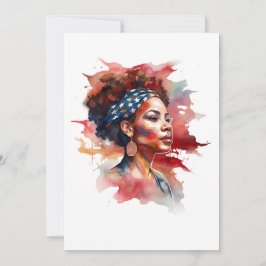 Stark Girl Black History Strong African Inbjudningar