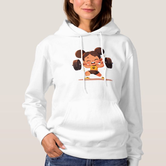 Stark Girl Power - Weightlift Hoodie T Shirt (Framsida)