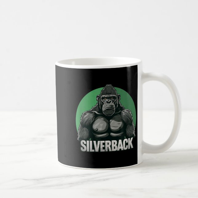 Stark gorilla silverback för apälskare  kaffemugg (Höger)