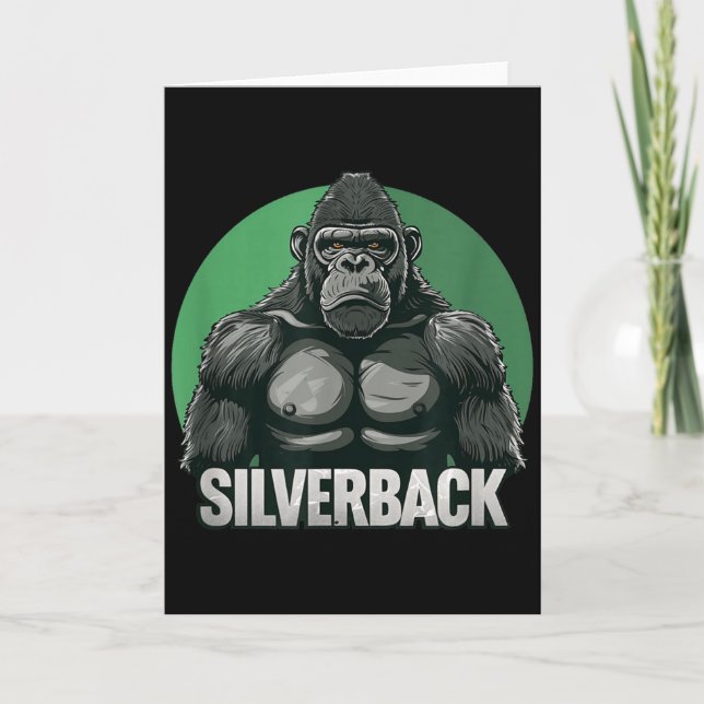 Stark gorilla silverback för apälskare  kort (Framsida)