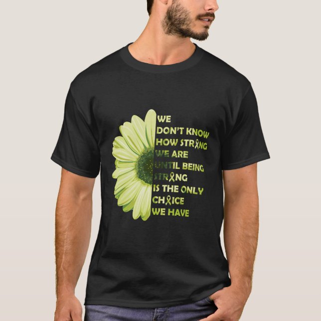 Stark Grönt blomma non-Hodgkin Lymphoma Awa T Shirt (Framsida)